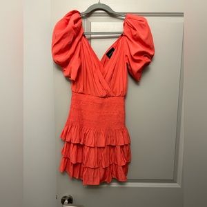 DO + BE Coral Ruffle Mini Dress